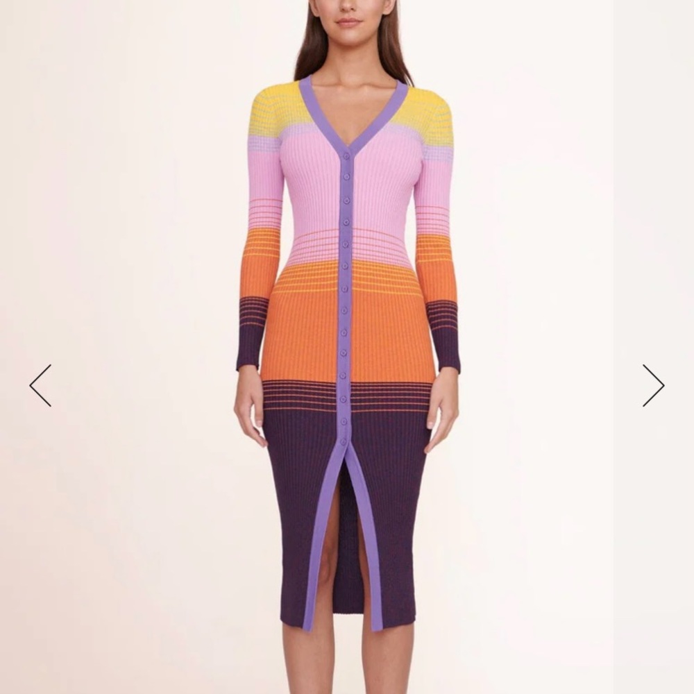 STAUD knit cardigan dress. S